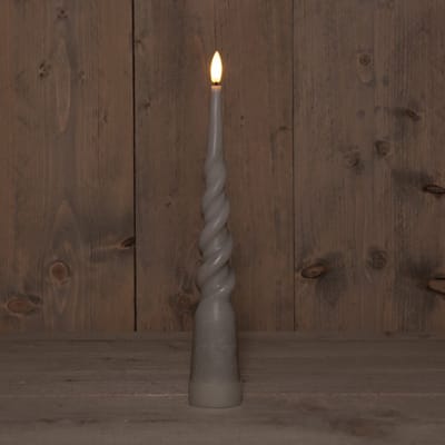 Annas collection - B.O.T. 3D Wick Taupe Big Swirl Candle 29 cm Rust...