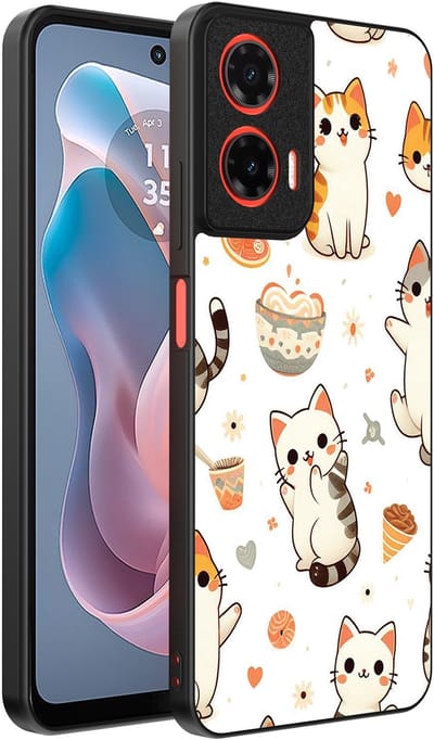 Smartphonica Telefoonhoesje Geschikt voor Motorola Moto G Play 2024 met katten opdruk - TPU backcover case cat design geschikt voor Motorola Moto G Play 2024