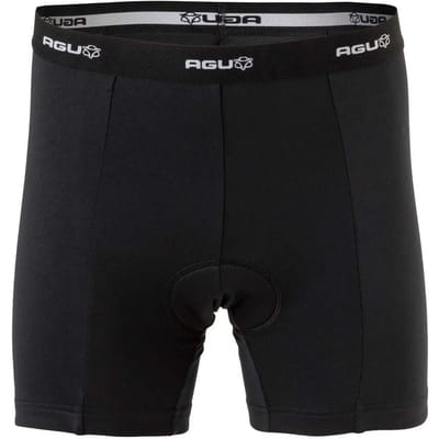 AGU Underwear Fietsonderbroek Essential - Fietsonderbroek Heren met Zeem - Ademend Fietsondergoed - Zwart - S