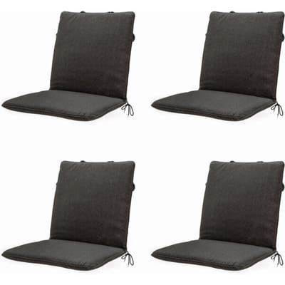 Madison - Stapelstoelkussen Dark grey canvas eco+ - Ca. 97x49 cm - Set van 4