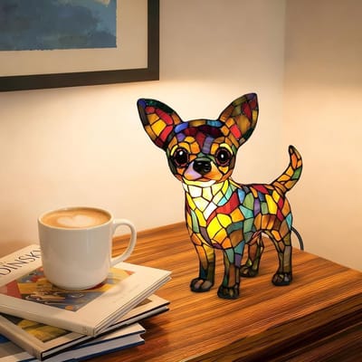 Decoratieve Lamp voor Chihuahua Liefhebbers - Luminous LED Verlichting, Hondenaccessoires en Kinderkamer Decoratie, Energieklasse A