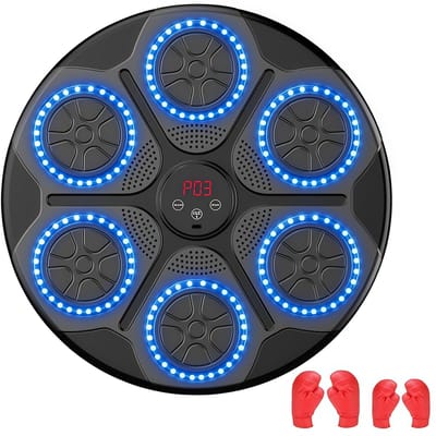 Boxing Machine - Boksmachine - Elektronische boksmachine - Bluetooth boksmachine - Met bokshandschoenen - Met 9 snelheden - Professionele trainer - Voor kinderen - Voor volwassenen - Voor thuis - Voor kantoor - Voor sportschool - Cadeau - Zwart