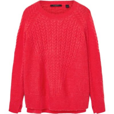 AllSaints Kit Crew Neck Crimson Red Taglia: S | Maglioni a maglia Outlet | Donna | Rosso