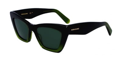 Ferragamo SF929SN Transparent dark green gradien 55/17/145 WOMAN Zonnebrillen