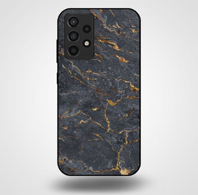 Smartphonica Telefoonhoesje voor Samsung Galaxy A52 5G met marmer opdruk - TPU backcover case marble design - Goud Grijs geschikt voor Samsung Galaxy A52 5G