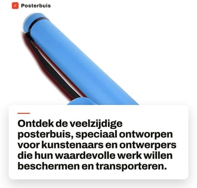 Dailygoods- Tekenbuis Uitschuifbaar - Opbergbuis - PE Materiaal - Waterdicht - Draagtransportbuis - 63 cm tot 108 cm