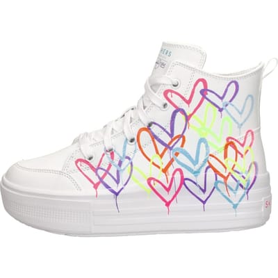 Skechers Hyperlift Veterschoen hoog - Wit - Maat 34