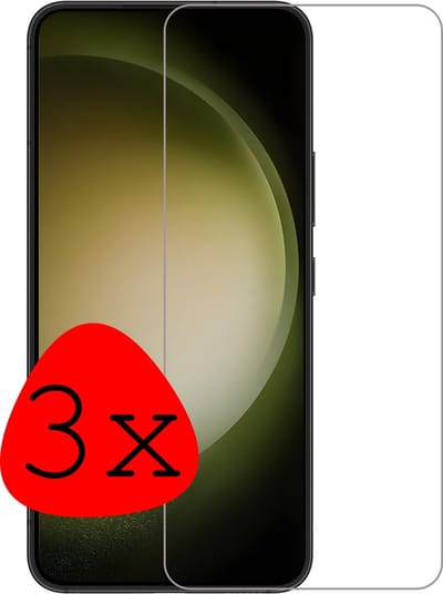Screenprotector - 3 Stuks Geschikt voor Samsung Galaxy S23 - Volledige Dekking - Beschermglas - Gehard Glas - Tempered Glass - Screen Protector