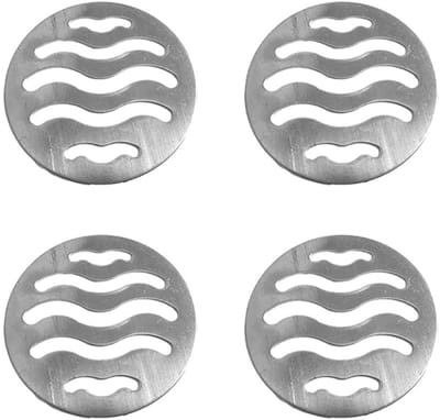 Dailygoods- Afvoerafdekking Ronde - Vloerafvoerzeef Roestvrij Staal - Afvoerrooster Douche - Afvoer Roestwerend - 90 mm - 4 Stuks