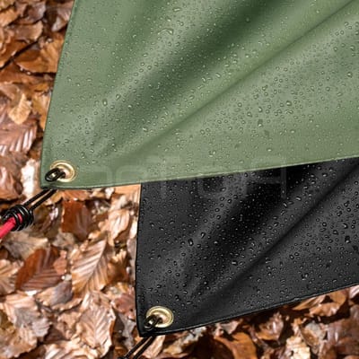 Zwaar PVC Zeildoek - Waterdichte Tarp - Buiten Beschermen - 600gsm Extra Dik - 1.8 x 1.5 Meter - Legergroen