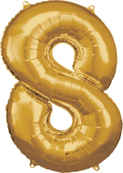 Amscan Folieballon Cijfer 8 Junior 53 X 83 Cm Goud