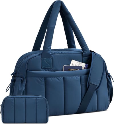 Reistas Duffle Bag - Weekendtas Sporttas - Reizen Sport - Opvouwbaar PVC Vak - 24 Liter - Donkerblauw