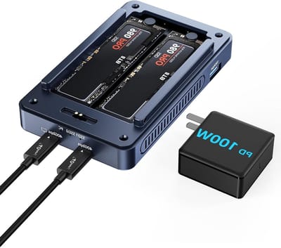 M2 NVMe SSD Behuizing 40 Gbit/s USB C Aluminium PCIe 2280 M-Key Externe Harde Schijf Behuizing voor USB 4/3.2/3.1/3.0/Type C Apparaten met Hoge Snelheid en Duurzaamheid