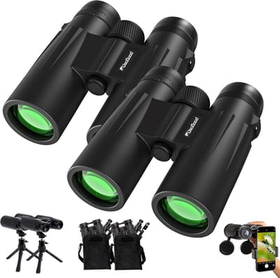 Usogood Verrekijker voor Volwassenen & Kinderen – Spotting Scope Telescoop 12x50 – Met Standaard Statief/L-Beugel/Standaard Mobiele Telefoonklem – Vogel Spotten, Reizen, Jagen - 2Stuks