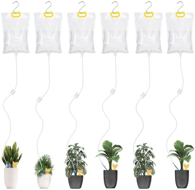 Dailygoods - Irrigatieapparaten - Druppelirrigatie - Voor binnen en buiten - 6 stuks - Ondersteunt gezonde plantengroei - Ideaal voor vakantie