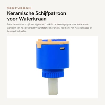 Dailygoods - Keramische Schijfpatroon voor Waterkraan