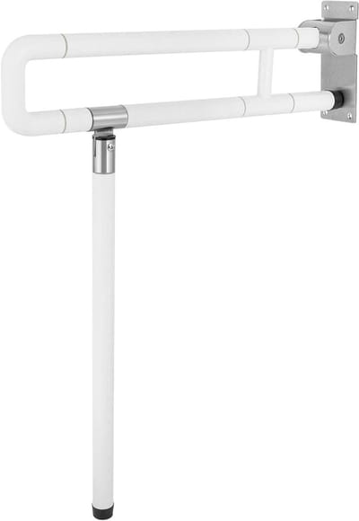 Toiletgreep Inklapbaar - Wandbeugel WC - Veiligheid Badkamer - Antibacterieel ABS - 60 x 70 cm - Wit