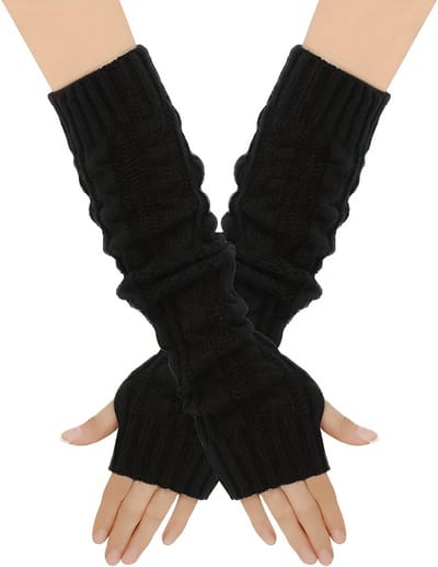 Nivard Armwarmers - Polswarmers - Armwarmers Dames - Duimopening - Wol - Armstukken - Khaki