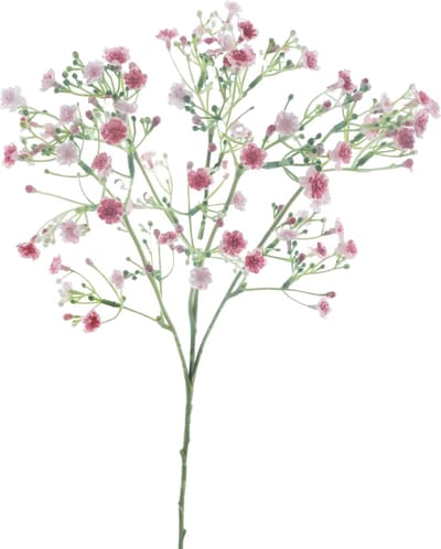 Bellatio Design Kunstbloemen Gipskruid Viette - 45 cm - roze - takken - kunst zijdebloemen - Gypsophila