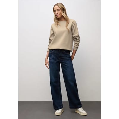 Sweater met geribd detail