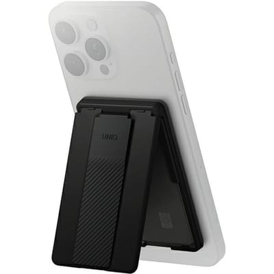 Portefeuille Magnétique UNIQ Heldro ID avec Support et Dragonne Noir/Noir Minuit