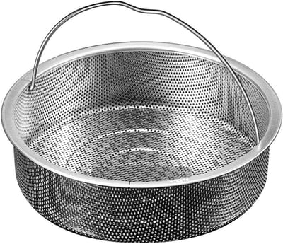 Roestvrijstalen stoommand - Keukenmand zeef - Gezond koken - Veelzijdig keukengereedschap - 21 cm - Zilver