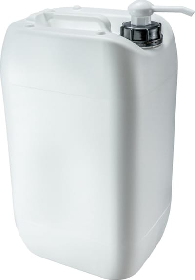 Jerrycan 25 Liter | met dispenserpomp | geschikt voor water | UN gekeurd | benzine | handig stapelbaar | food grade | inclusief dop | totaal te legen | noodpakket