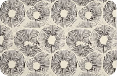 Badmat 60x40 cm - Antislip - Cirkels - Patroon - Zwart - Badmatten voor badkamer - Badkamermat - Douchemat - Badkamer mat
