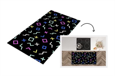 Keukenloper - Loper keuken - Game Console - Vector - Abstract - 120x60 cm - Keukenloper vinyl