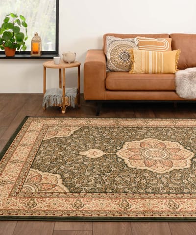 Perzisch tapijt - Mirage Majesty groen/beige 120x170
