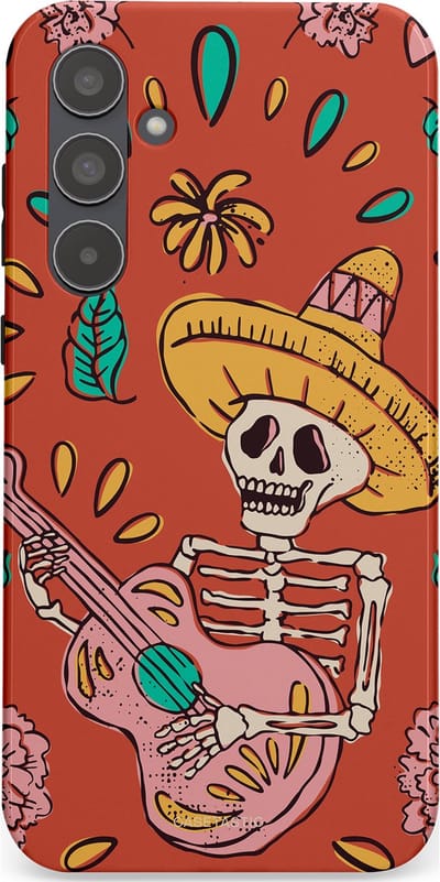 Casetastic hoesje geschikt voor Samsung Galaxy A55 - Dubbellaagse bescherming - Muziekbot - Fashion Case - Terracotta Taupe
