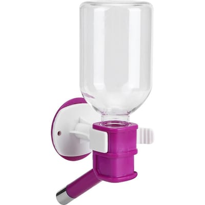 Buvette pour animaux domestiques ABS Violet Fontaine Abreuvoir avec Bouteille de Stockage d'Eau pour Chiens white