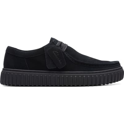 CLARKS Torhill Lo Heren Veterschoenen - Suede - Zwart