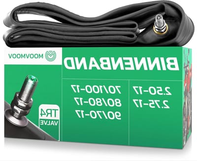 Binnenband Bromfiets - Banden Reparatie - Onderweg Rijden - Stevig Butylrubber - 17 Inch - Zwart