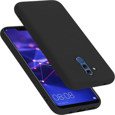 Cadorabo Hoesje geschikt voor Huawei MATE 20 LITE in LIQUID ZWART - Beschermhoes gemaakt van flexibel TPU silicone Case Cover