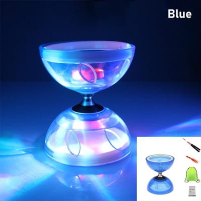 Bodybuilding Leer Chinese Diabolo Zachte Komvorm Diabolo Speelgoed Lichtgevende stijl Verdikken Mini Diabolo Chinese yoyo Set Buiten