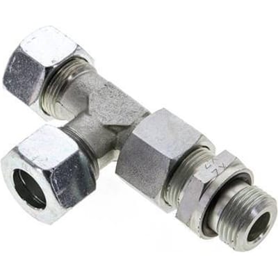 15L & G1/2'' Verzinkt Stalen L-Snijringkoppeling Buitendraad 315bar Verstelbaar ISO 8434-1