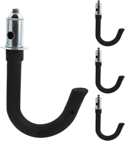 Ladderhaken - Telescopische ladder - Garage opslag - Antislip ontwerp - 17 cm - Zwart