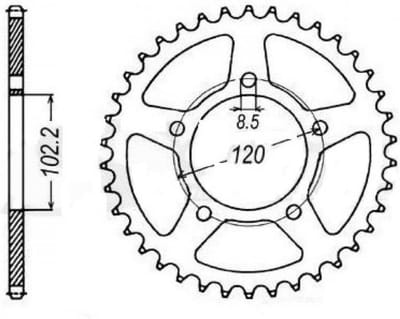 Couronne de transmission pour Moto Aprilia 50 RS 1999 à 2005 Neuf