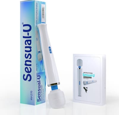 Sensual U - Elegance Wand Vibrator - Krachtige Clitoris Stimulator - 20 Standen - Fluisterstil - USB Oplaadbaar - Wit