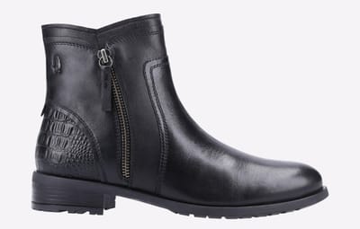 Hush Puppies Scarlett Leren Zwarte Damesschoenen