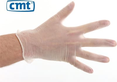CMT Werkhandschoenen  soft vinyl naturel  handschoenen - poedervrij