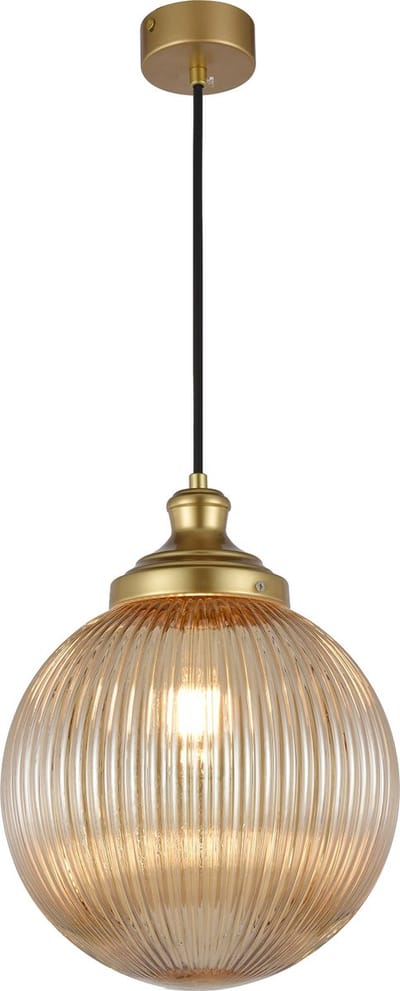 Hanglamp -E27 Fitting - Amber Glas - Diameter 250mm  - max.60w