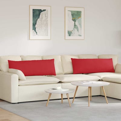 vidaXL - Zitkussens - 2 - st - Stof - Rood - 120 - x - 40 - cm