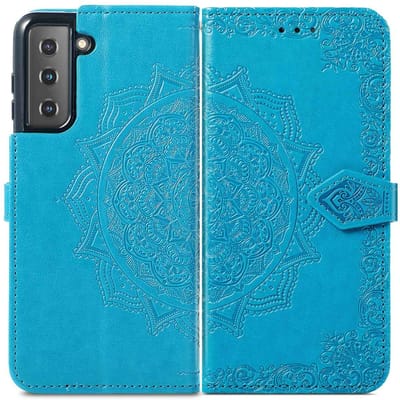 imoshion Hoesje - Geschikt voor Samsung Galaxy S22 - Mandala Bookcase - Turquoise