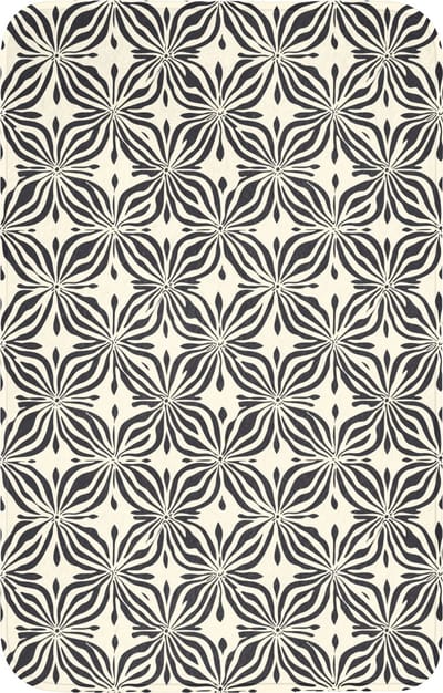 WC mat 50x80 cm - Antislip - Grafisch - Patroon - Zwart - Toiletmat - Vloermat - Douchemat - Toilet tapijt - Toiletmatten