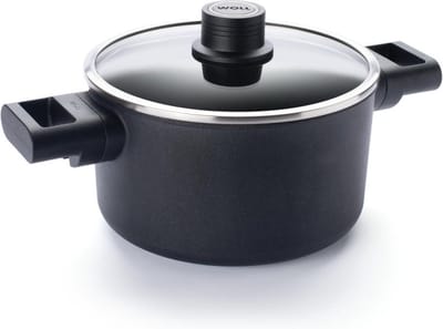 Kookpan met Deksel, ø 20 cm, 3 L, Gerecycled Aluminium, QXR Non Stick, Inductie - Woll | EcoLogic QXR