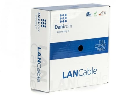 DANICOM CAT6 FTP 50 meter kabel op rol soepel - PVC (Fca) - Trekdoos - Internetkabel - Netwerkkabel - UTP kabel