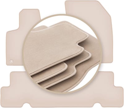 PREMIUM beige vloermatten voor: Citroen C4 Picasso II minivan 2013-