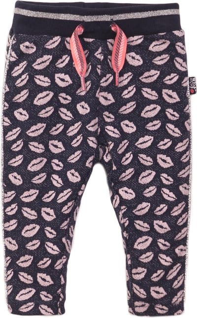 Dirkje baby meisjes joggingbroek Lips Navy Light Pink